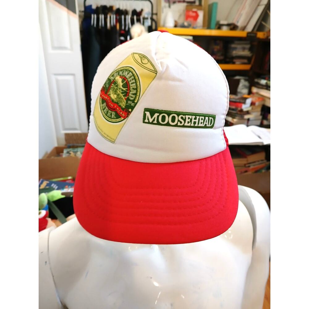 Vintage Moosehead Canadian Lager Trucker Snapback Hat